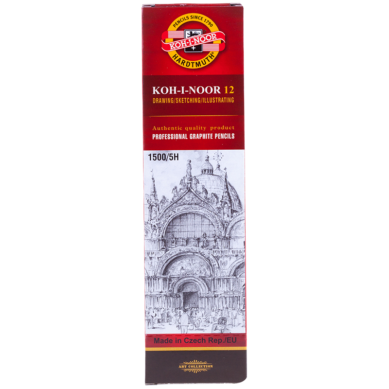 Карандаш ч/г Koh-I-Noor "1500" 5Н, заточен. — изображение 2